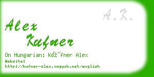 alex kufner business card